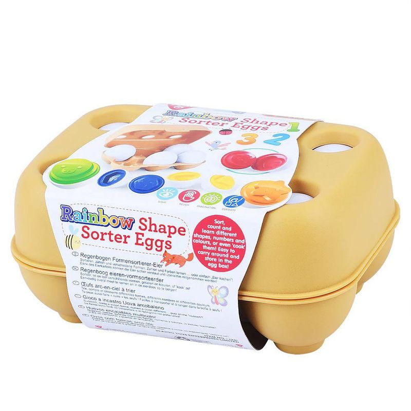 Set Didáctico Huevitos Clasificadores de Figuras con Números y Colores