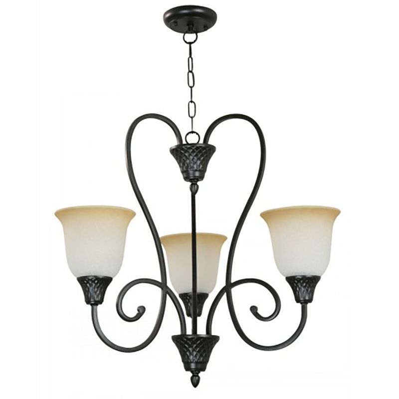 Lámpara de Techo Color Negra Estilo Clásico Decorativo de 3 Luces