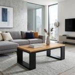 Mesa de Centro Rina con Repisa Inferior para Sala de 110 x 55 x 45 cm