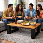 Mesa de Centro Rina con Repisa Inferior para Sala de 110 x 55 x 45 cm