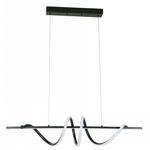 Lámpara de Colgar Led Negra Diseño Ondulado de 20 W
