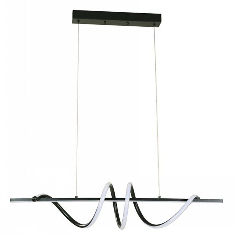 Lámpara de Colgar Led Negra Diseño Ondulado de 20 W