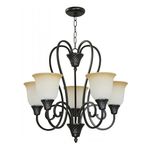 Lámpara de Techo Color Negra Estilo Clásico Decorativo de 5 Luces