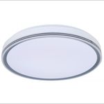 Plafón Led Mirror Color Plateado Redondo de Diseño Moderno de 36 W CCT