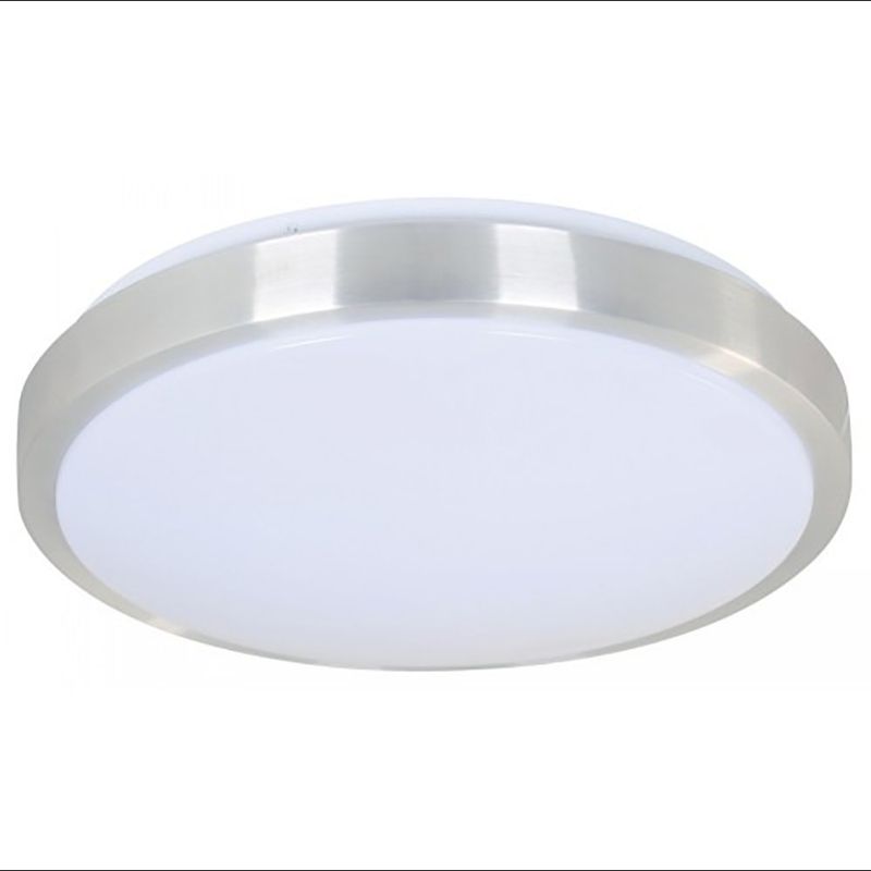 Plafón Led Plateado Redondo de Diseño Minimalista de 24 W CCT
