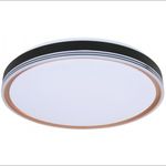 Plafón Led Mirror Color Negro Redondo de Diseño Moderno de 36 W CCT