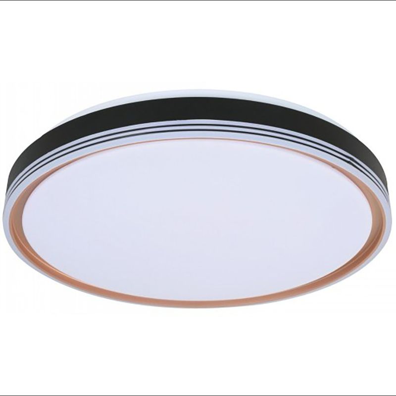 Plafón Led Mirror Color Negro Redondo de Diseño Moderno de 36 W CCT