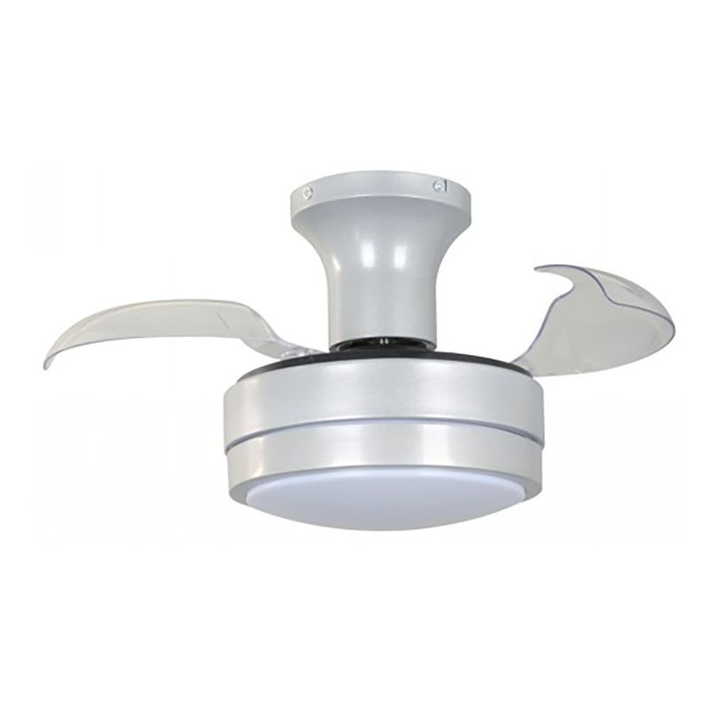 Ventilador de Techo Color Gris con Aspas Retráctiles y Luz Integrada