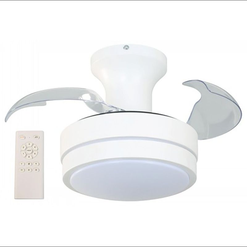 Ventilador de Techo Color Blanco con Aspas Retráctiles y Control Remoto