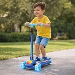 Scooter Infantil de 3 Ruedas con Luces LED y Sistema Tilt Steering Color Azul