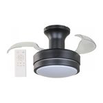 Ventilador de Techo con Aspas Retráctiles y Control Remoto Color Negro