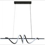 Lámpara de Colgar LED CCT Lineal Ondulada Color Negro
