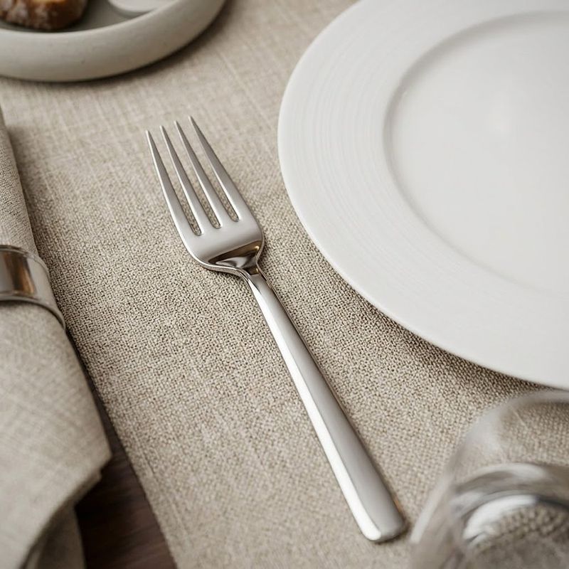 Set de 4 Tenedores para Postre Milán de Acero Inoxidable