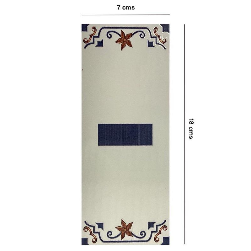 Muro Cerámico Decorativo Guión Color Azul de 7 x 18 cm