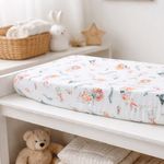 Funda para Cambiador de Muselina Bebe au Lait Suave Diseño Sirenas