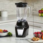 Licuadora Ice Crush de 8 Velocidades Color Negro con Jarra de Plástico