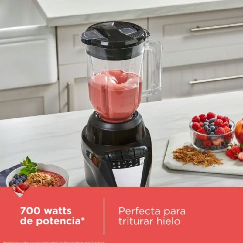 Licuadora Ice Crush de 8 Velocidades Color Negro con Jarra de Plástico