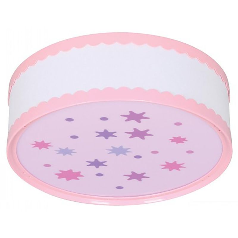 Plafón Infantil con Diseño de Flores Rosa