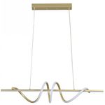 Lámpara de Colgar LED CCT Lineal Ondulada Color Dorado