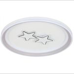 Plafón Led CCT Redondo con Diseño de Estrellas Gris