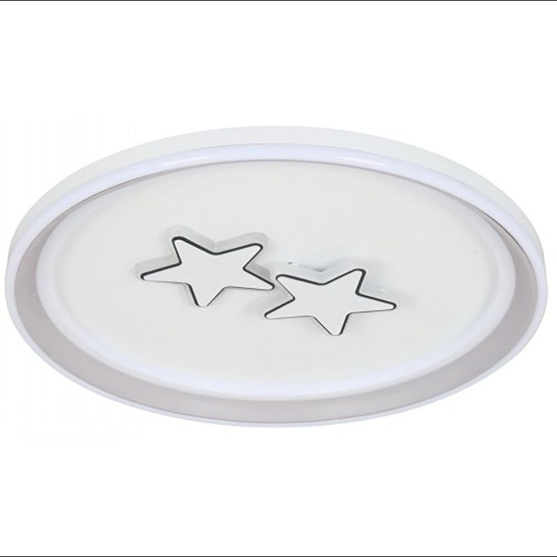Plafón Led CCT Redondo con Diseño de Estrellas Gris