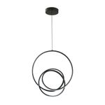 Lámpara LED Colgante de Aros Color Negro de 36 W