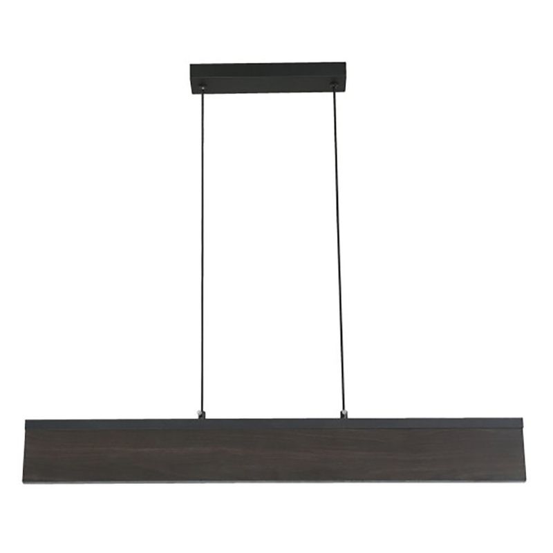 Lámpara de Colgar Lineal Tipo Madera Luz Cálida