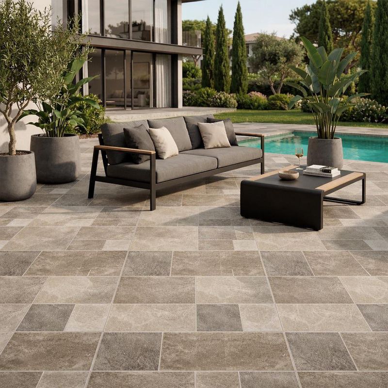 Piso Porcelánico Petra Café Acabado Mate Rectificado de 60 x 60 cm en Caja de 1.44 m²