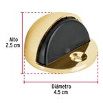 Toper para Puerta Tipo Domo Acabado Dorado