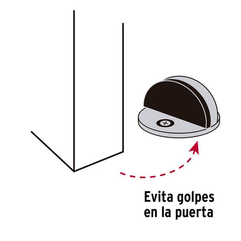 Toper para Puerta Tipo Domo Acabado Dorado