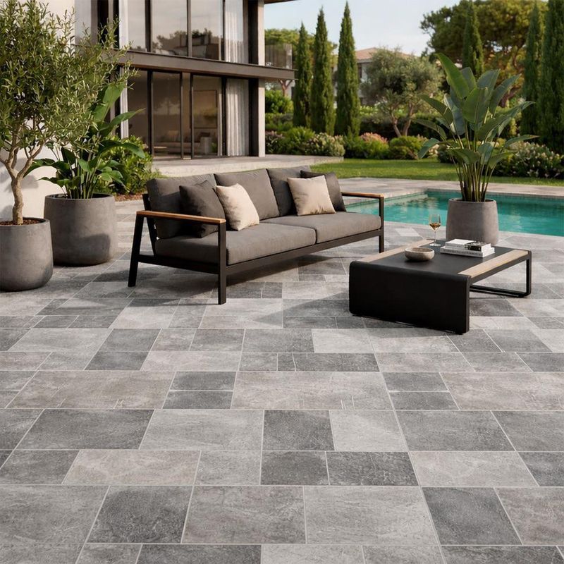 Piso Porcelánico Petra Gris Mate Rectificado de 60 x 60 cm en Caja de 1.44m²