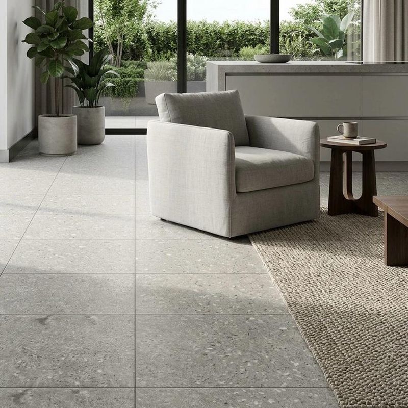 Piso Cerámico Pompeia Acabado Mate Color Gris de 44 x 44 cm en Caja de 2.51 m²