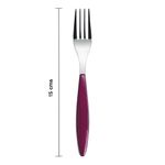 Tenedor para Mesa Feeling con Mango Color Morado y Acabado en Acero Inoxidable