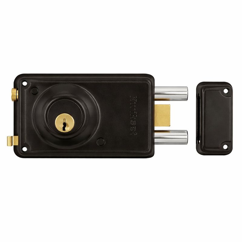 Cerradura Kwikset Sobreponer de 72 mm Izquierda Para Puerta Color Negro