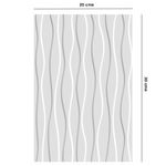 Muro Cerámico Waves Acabado Brillante Color Blanco de 20 x 30 cm en Caja de 1.5 m²