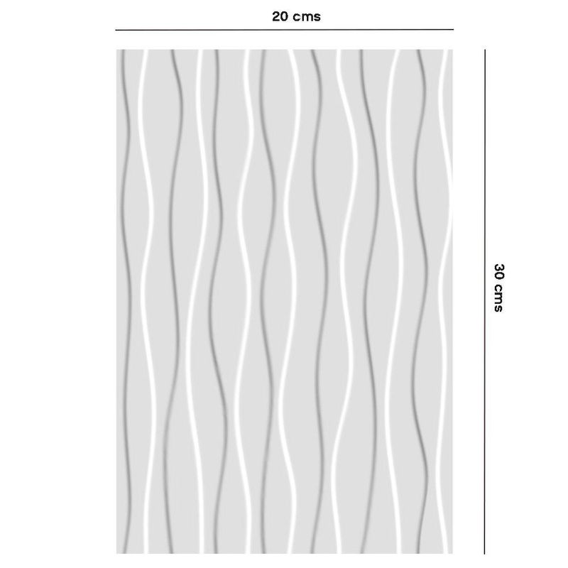 Muro Cerámico Waves Acabado Brillante Color Blanco de 20 x 30 cm en Caja de 1.5 m²