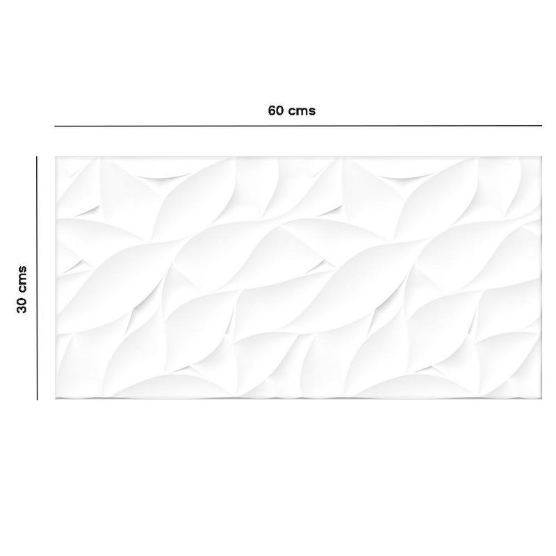 Muro Cerámico Origami Acabado Brillante Color Blanco de 30 x 60 cm en Caja de 1.8 m²