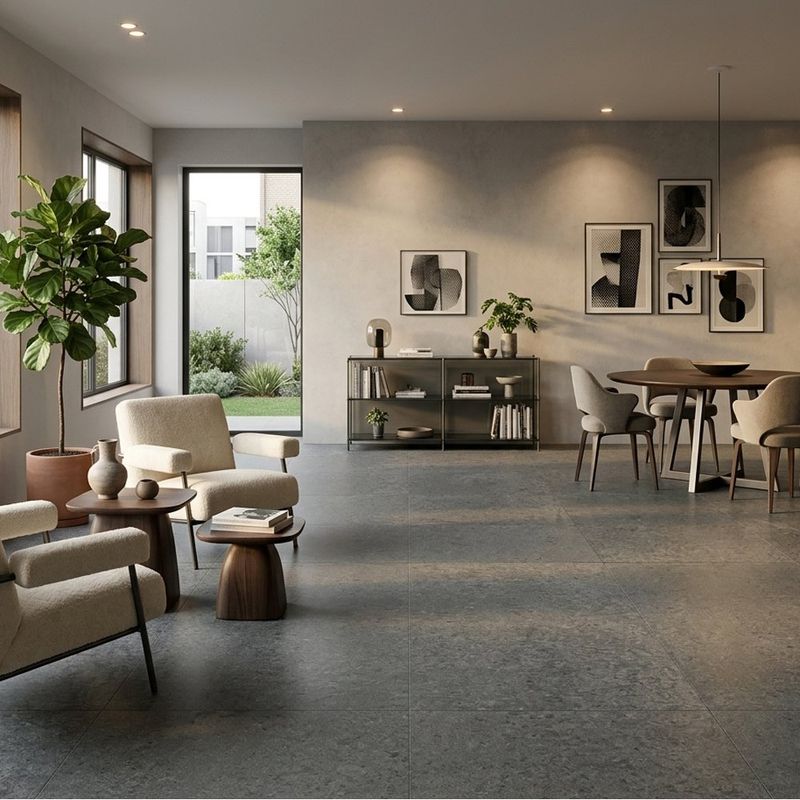 Piso Gres Gaia Humo Acabado Mate Color Gris de 60 x 60 cm en Caja de 1.44 m²