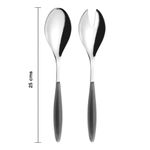 Set de 2 Servidores para Ensalada Feeling Color Gris en Acero Inoxidable