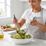 Set de 2 Servidores para Ensalada Feeling Color Gris en Acero Inoxidable