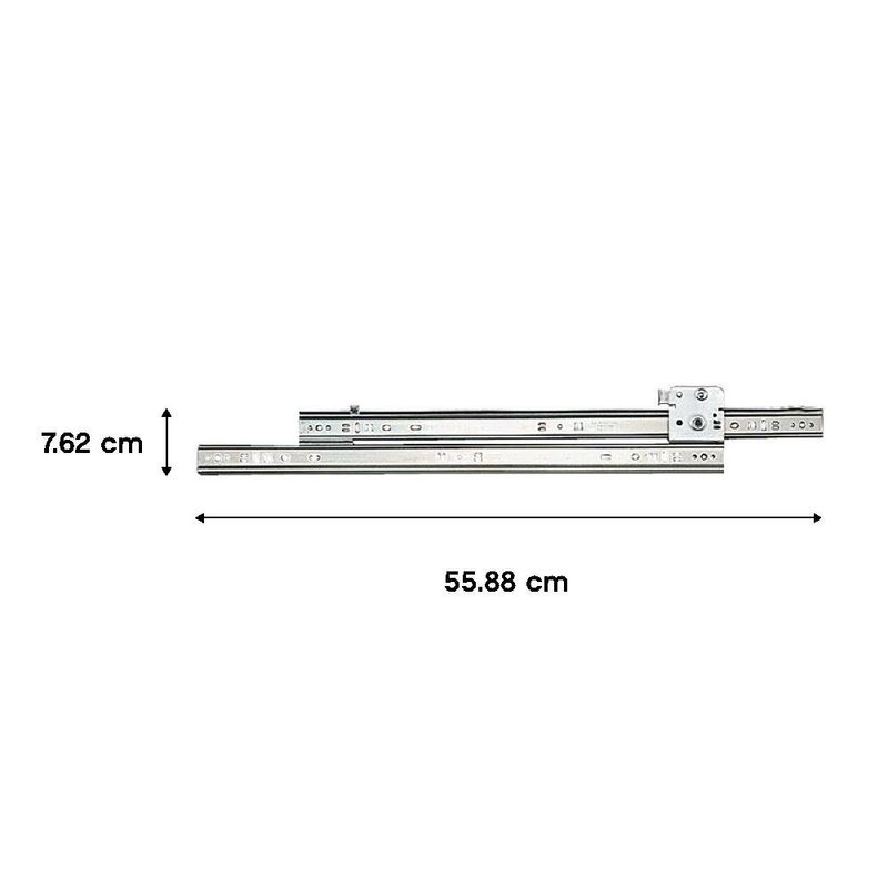 Riel para Gaveta Lateral de 22 Plg