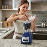 Licuadora de 2 Velocidades Color Azul con Jarra de Vidrio de 1.5 Litros