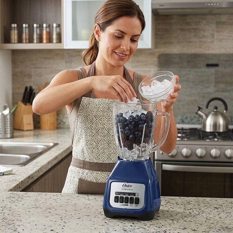 Licuadora de 2 Velocidades Color Azul con Jarra de Vidrio de 1.5 Litros