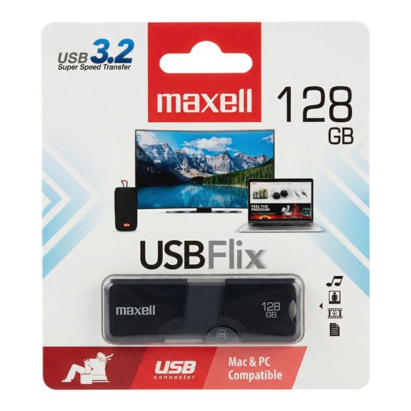 Memoria USB Flix de 128 GB 3.2 Color Negro
