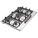 Cooktop a Gas Hisense HGH751SS01 30 plg 5 Quemadores en Acero Inoxidable