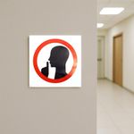 Rótulo Silencio 10 x 10 cm