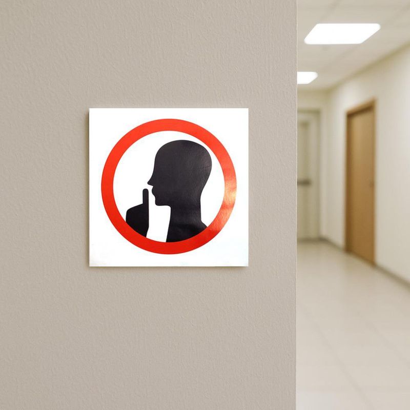 Rótulo Silencio 10 x 10 cm