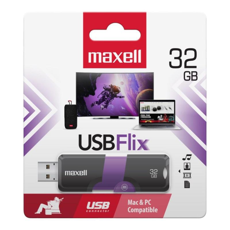 Memoria USB Plug & Play Flix de 32 GB Color Morado