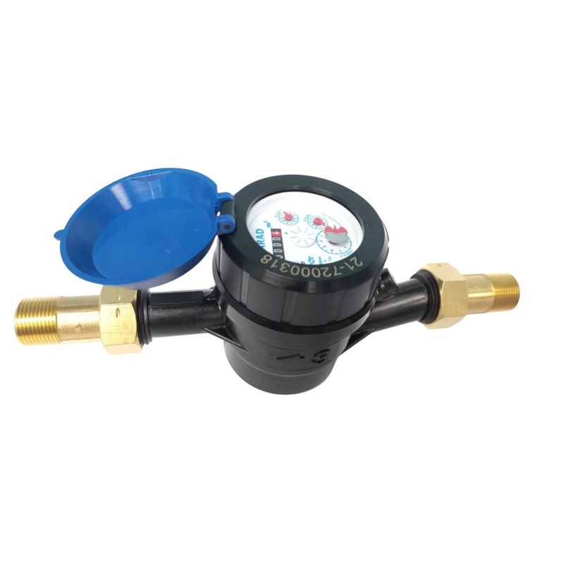 Contador de Agua Tavor 3/4 plg Chorro Multiple para Uso Domestico Color Negro