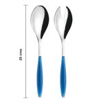 Set de 2 Servidores para Ensalada Feeling Color Azul en Acero Inoxidable